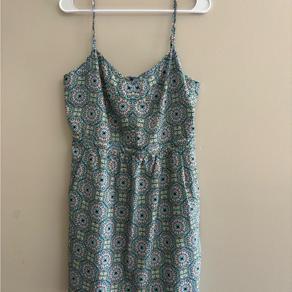 J. Crew Dresses & Skirts - J. Crew Blue and Green Patterned Mini Dress